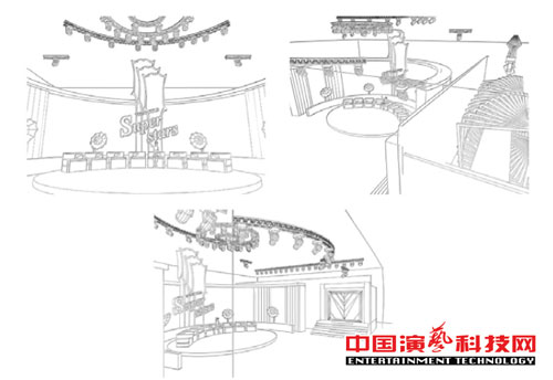 舞台灯光设计电视节目《全能星战》舞美灯光设计效果图