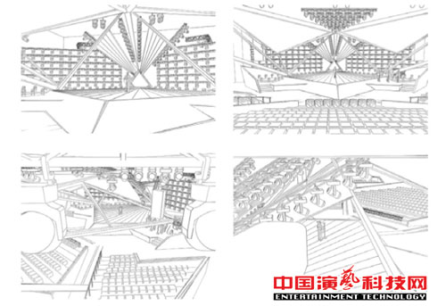 舞台灯光设计电视节目《全能星战》舞美灯光设计效果图