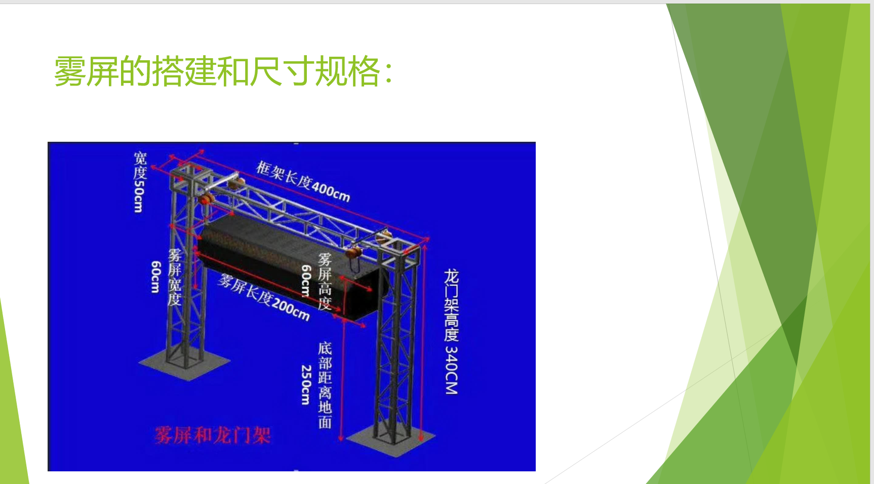 雾屏/雾幕机/水雾机的投影机解说效果图