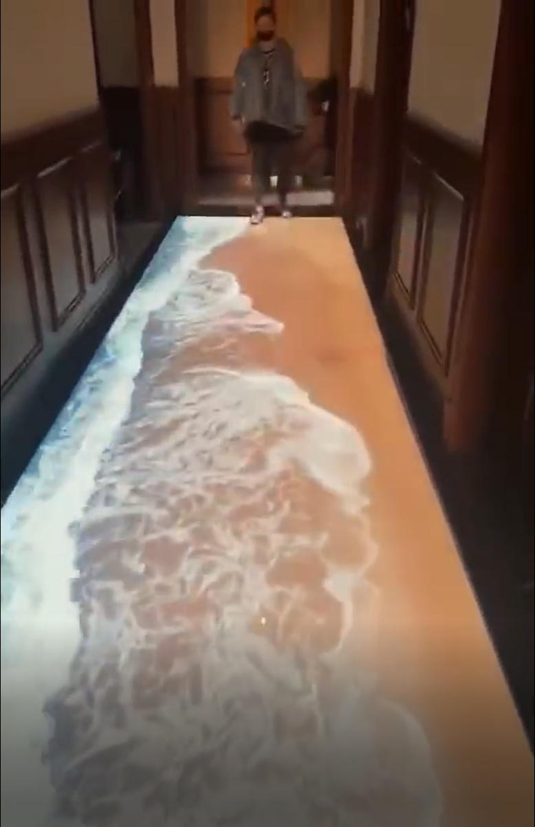 互动地面投影设备海浪版效果图